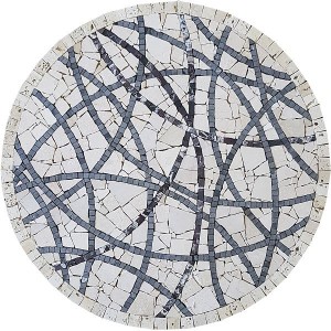 Мозаїчне панно Лінії МПП-1 Бежевий фон d 600 мм