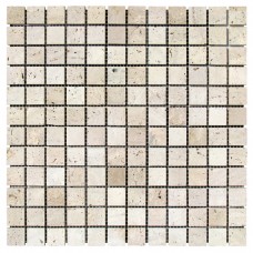 Мозаїчна плитка Травертин Travertine Classic 23x23x6 мм МКР-2СН Матова | Негалтована