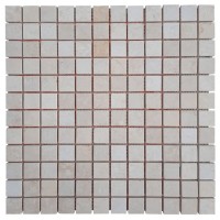 Мозаїчна плитка мармур Beige Mix 23x23x6 мм МКР-2СН Матова, Негалтована