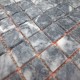 Мозаїчна плитка мармур Black 23x23x6 мм МКР-2СВА Матова | Галтована | Антична