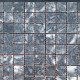 Мармурова мозаїка на сітці мармур Black 23x23x6 мм МКР-2П | Полірована