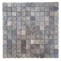 Мозаїчна плитка мармур Emperador Medium 23x23x6 мм Полірована, МКР-2П