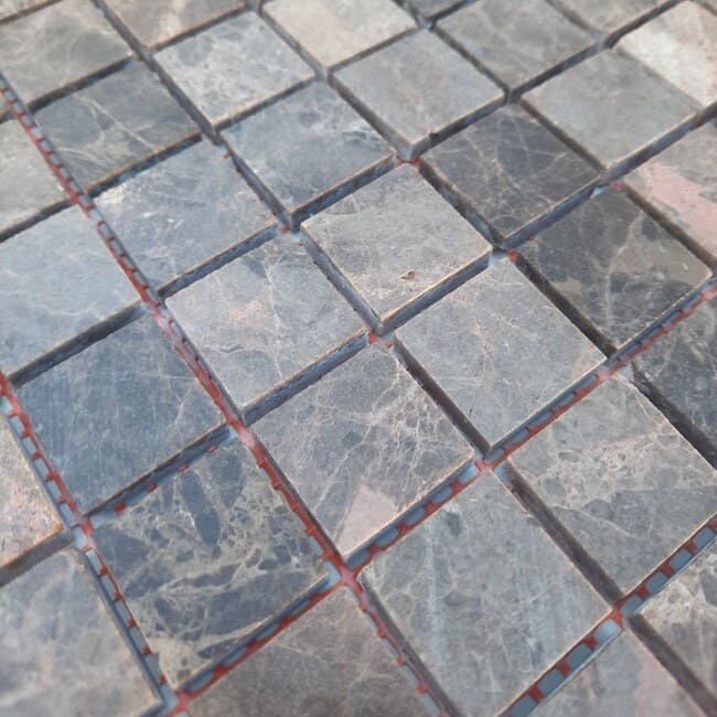 Мозаїчна плитка мармур Emperador Medium 23x23x6 мм Полірована, МКР-2П