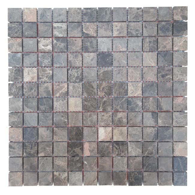 Мозаїчна плитка мармур Emperador Medium 23x23x6 мм Полірована, МКР-2П