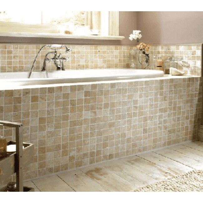 Мозаїчна плитка Травертин Travertine Classic 23x23x6 мм МКР-2СВА Матова | Галтована | Антична