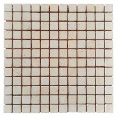 Мозаїка плитка пісковик Cream 23х23x6 мм, Матова | Галтована, МКР-2СВ