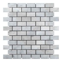 Мозаичная плитка мрамор White BI 48х23x6 мм МКР-11П Полированная