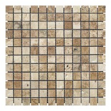 Мозаїчна плитка Травертин Travertine Classic 23x23x6 мм МКР-2П Полірована