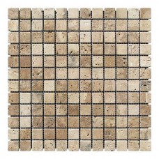 Мозаїчна плитка Травертин Travertine Classic 23x23x6 мм МКР-2СВ Матова | Галтована