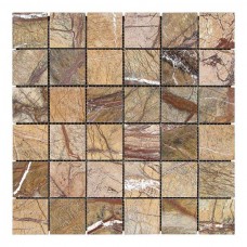 Мозаїчна плитка мармур Bidasar Brown 48x48x6 мм МКР-3П Полірована