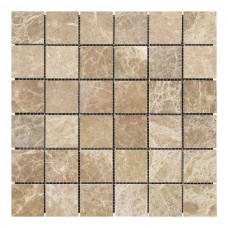 Мозаїчна плитка мармур Emperador Light 48x48x6 мм МКР-3П Полірована