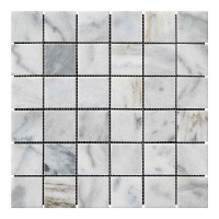 Мозаїчна плитка мармур White Mix 48x48x6 мм МКР-3П Полірована