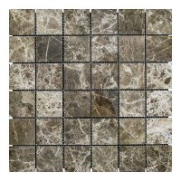 Мозаїчна плитка мармур Emperador Dark TR 48x48x6 мм МКР-3П Полірована
