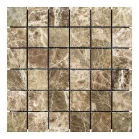 Мозаичная плитка мрамор Emperador Dark TR 48х48x6 мм МКР-3СН Матовая | Негалтованная