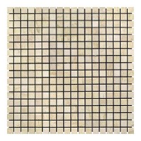 Мозаїчна плитка мармур Beige Mix 15x15x6 мм МКР-4СВ Матова | Галтована