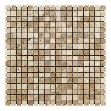 Мозаїчна плитка Травертин Travertine Classic 15x15x6 мм МКР-4П Полірована