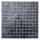 Мозаїчна плитка мармур Nero Marquina 23x23x6 мм Полірована, МКР-2П
