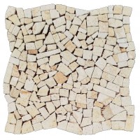 Хаотична мозаїка плитка з пісковику Gold, матова, галтована, МКР-ХСВ