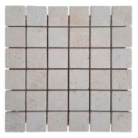 Мозаїка плитка пісковик Cream 48х48x6 мм, Матова | Галтована, МКР-3СВ