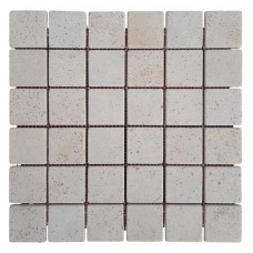 Мозаїка плитка пісковик Cream 48х48x6 мм, Матова | Галтована, МКР-3СВ