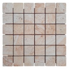 Мозаїка плитка пісковик Gold 48х48x6 мм, Матова | Галтована, МКР-3СВ 