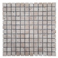 Мозаичная плитка Travertine Classic 23х23x6 мм МКР-2СВА Матовая | Галтованная | Античная