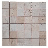 Мозаичная плитка Travertine Classic 48х48x6 мм, Матовая | Негалтованная, МКР-3СН