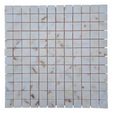 Мозаїчна плитка White Mix Gold 23x23x6 мм МКР-2П Полірована
