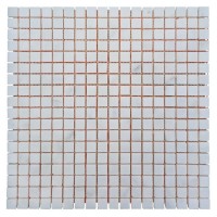 Мозаїчна плитка мармур White Mix 15x15x6 мм, Матова, негалтована, МКР-4СН