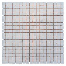 Мозаїчна плитка мармур White Mix 15x15x6 мм, Матова, негалтована, МКР-4СН