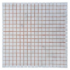 Мармурова мозаїчна плитка White Mix, 15x15x6 мм, Полірована, МКР-4П 